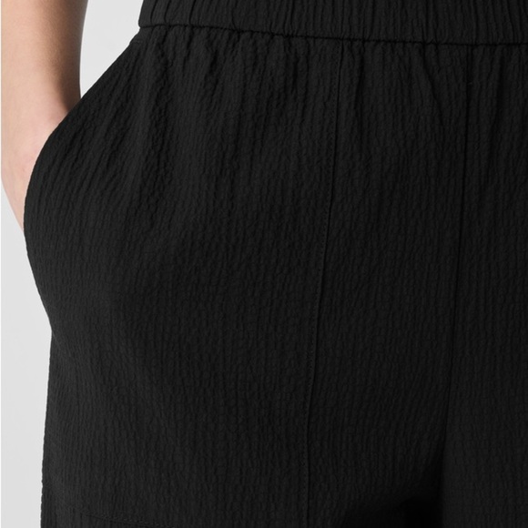 Eileen Fisher women’s Organic Cotton Pucker Straight Pant - Picture 3 of 8